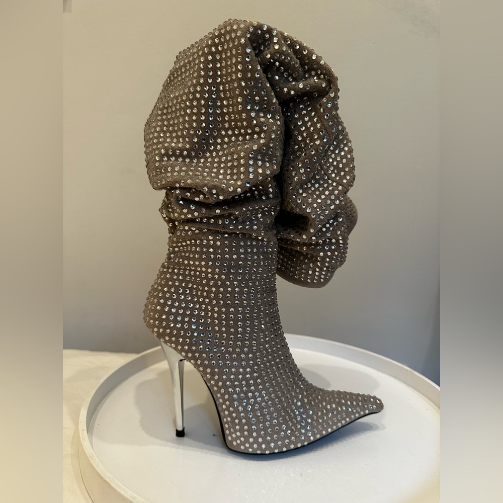 AUTHENTIC Jeffrey Campbell sparkle knee high boots